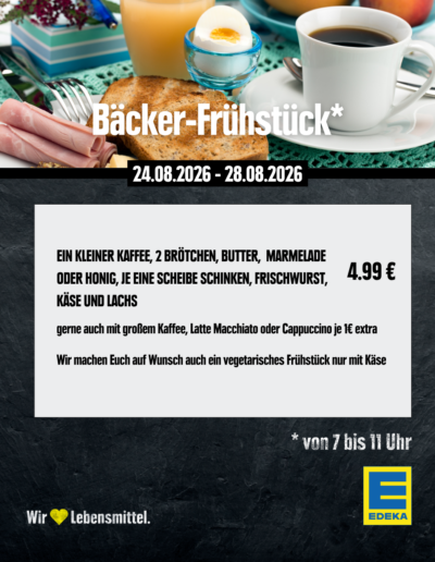 E-Center Miller Aalen KW 35 Bäcker Frühstück