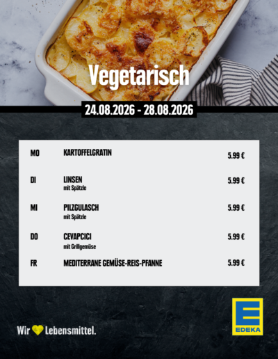 EDEKA Miller Westside Mittagstisch KW35 Vegetarisch
